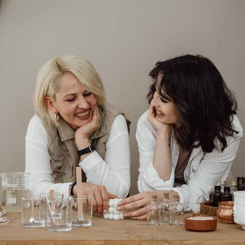 مجموعة صنع الشموع المكونة من 151 قطعة - فتائل شموع خشبية مع قاعدة معدنية لصنع الشموع فتائل خشبية بدون دخان للشموع مع أداة تشذيب فتيل الشمعة السوداء وملصقات (أسود) in Kuwait