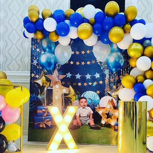 Dusty Sage Green Blue Balloons, 50Pcs Green Blue Gold Balloon, Pastel Olive Green Slate Blue Beige Metallic Gold Balloon for Women Men Boho Birthday Wedding Baby Bridal Shower Party Decorations in Saudi Arabia