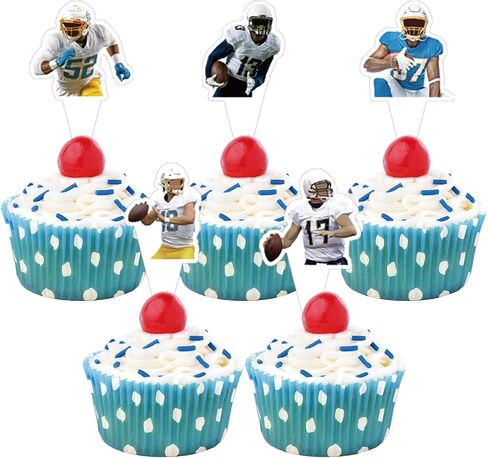 32Pcs For Los Angeles Team Rugby Theme Birthday Party Decorations,With 5 * 3ft Birthday Backdrop Decorations,13 Cupcake Toppers,18 Balloons,for Kids Birthday Party Supplies in Saudi Arabia