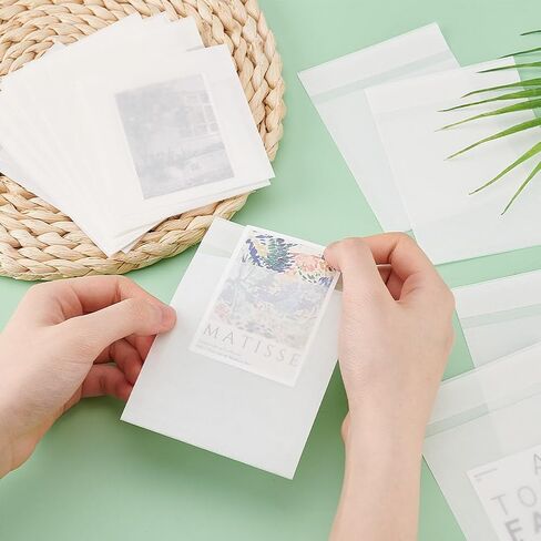 PH PandaHall 60Pcs Glassine Bags Self Seal Glassine Paper Envelopes, Self Adhesive Paper Bag Waxed Paper Storage Bag for Cookie Candy Soap Cards Snacks Food Treat Gift Favor,5.12x3.62inches in Saudi Arabia