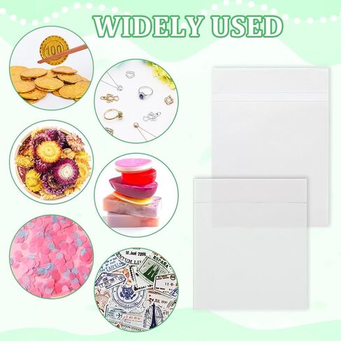 PH PandaHall 60Pcs Glassine Bags Self Seal Glassine Paper Envelopes, Self Adhesive Paper Bag Waxed Paper Storage Bag for Cookie Candy Soap Cards Snacks Food Treat Gift Favor,5.12x3.62inches in Saudi Arabia