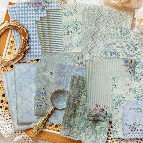 30 Pcs Vintage Floral Scrapbook Paper, Junk Jounral Supplies for Planner Card Making Collage Emblishment Diy Photo Album Craft Decoration, 10 Patterns, 3.9 × 5.5 inch (WRDF08) in Kuwait