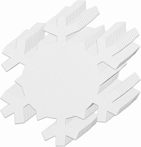 144 Pieces Snowflakes Cutouts Paper, Christmas Snowflakes Shapes Paper Winter Snowflake Decoration Snowflake Bulletin Board Cutouts Snowflake Classroom Decor for DIY Craft Holiday Xmas Party Supplies in Saudi Arabia