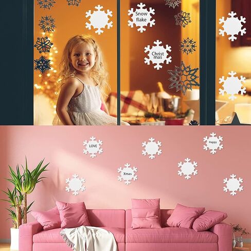 144 Pieces Snowflakes Cutouts Paper, Christmas Snowflakes Shapes Paper Winter Snowflake Decoration Snowflake Bulletin Board Cutouts Snowflake Classroom Decor for DIY Craft Holiday Xmas Party Supplies in Saudi Arabia