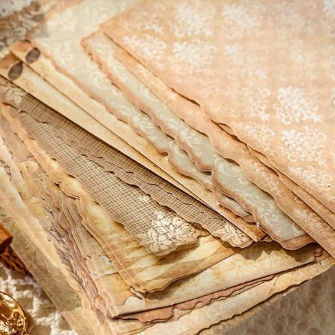 30 Pcs Vintage Floral Scrapbook Paper, Junk Jounral Supplies for Planner Card Making Collage Emblishment Diy Photo Album Craft Decoration, 10 Patterns, 3.9 × 5.5 inch (WRDF08) in Kuwait