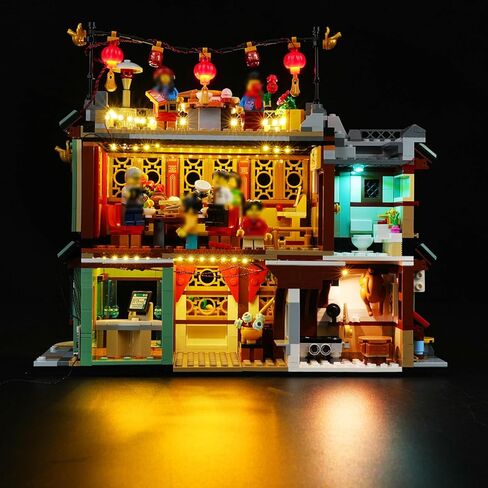 مجموعة إضاءة LED للاحتفال بلم شمل عائلة ليغو، إضاءة LED متوافقة مع نماذج مكعبات البناء Lego 80113 (إصدار التحكم عن بعد) in Kuwait