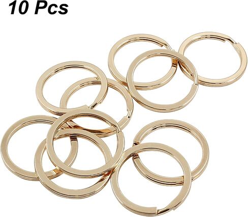 Hitefu 10PCS Key Rings, Quality Metal Keychain Rings, Split Key Rings Flat Keychain Rings for Car Keys Attachment & DIY Craft(Silver 1-3/16 Inch) in Saudi Arabia