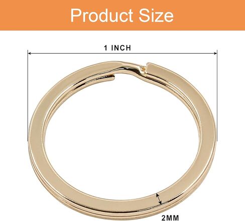 Hitefu 10PCS Key Rings, Quality Metal Keychain Rings, Split Key Rings Flat Keychain Rings for Car Keys Attachment & DIY Craft(Silver 1-3/16 Inch) in Saudi Arabia