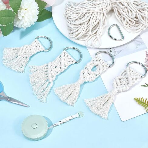 INFUNLY 3Set Macrame Christmas Tree Ornaments Kit Christmas Angel Ornament Decorations DIY Macrame Angel Kit for Beginner Macrame Hanging Charms with Instruction Video for Christmas Home Decor in Saudi Arabia