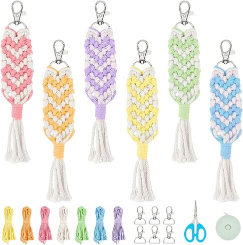 INFUNLY 3Set Macrame Christmas Tree Ornaments Kit Christmas Angel Ornament Decorations DIY Macrame Angel Kit for Beginner Macrame Hanging Charms with Instruction Video for Christmas Home Decor in Saudi Arabia