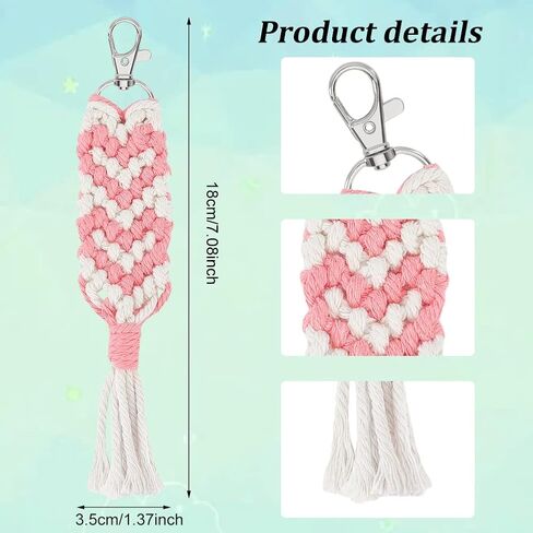 INFUNLY 3Set Macrame Christmas Tree Ornaments Kit Christmas Angel Ornament Decorations DIY Macrame Angel Kit for Beginner Macrame Hanging Charms with Instruction Video for Christmas Home Decor in Saudi Arabia