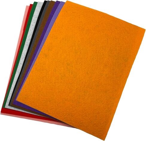 10PCS 9 x 12 inches Felt Fabric Sheet Assorted Color DIY Craft Squares Nonwoven Patchwork in Kuwait