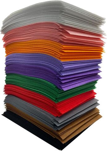 10PCS 9 x 12 inches Felt Fabric Sheet Assorted Color DIY Craft Squares Nonwoven Patchwork in Kuwait