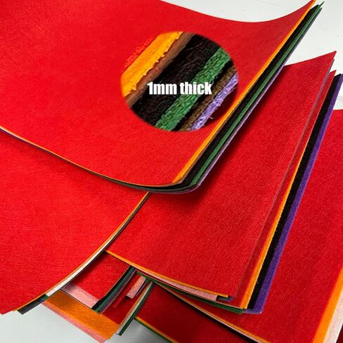 10PCS 9 x 12 inches Felt Fabric Sheet Assorted Color DIY Craft Squares Nonwoven Patchwork in Kuwait