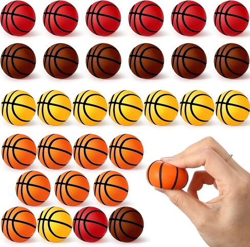 Blulu 30 Pack 1.6" Mini Basketball Stress Ball Mini Basketball for Kid Small Foam Sports Ball Party Favor Small Squeeze Anxiety Relief for School Carnival Goodie Bags in Saudi Arabia