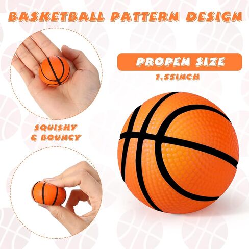 Blulu 30 Pack 1.6" Mini Basketball Stress Ball Mini Basketball for Kid Small Foam Sports Ball Party Favor Small Squeeze Anxiety Relief for School Carnival Goodie Bags in Saudi Arabia