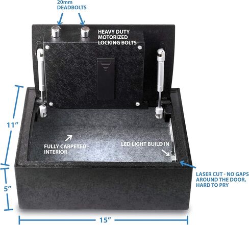 Viking Security Safe VS-14BL Heavy Duty Top Opening Drawer Biometric Fingerprint LCD Keypad Safe in Saudi Arabia