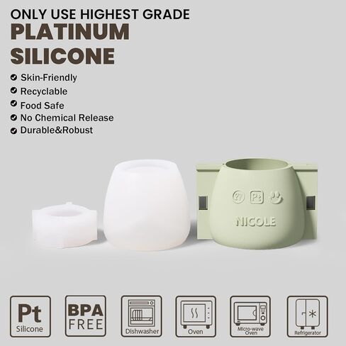 BOOWAN NICOLE Rose Candle Vessels with Lid Silicone Molds & Candle Refill Silicone Molds, Candle Jar Silicone Mould for Jesmonite Concrete Cement Mother’ Day Gifts (SH1068) in Kuwait