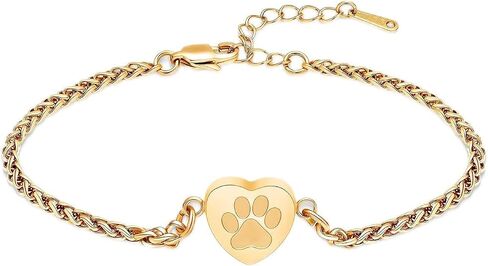 Heart Urn Bracelet for Ashes Pet Paw Cremation Bracelet for Pets Ashes Dog Memorial Bracelet for Ashes Paw Print Cremation Bangle Jewelry Urn Bracelet for Women in Saudi Arabia