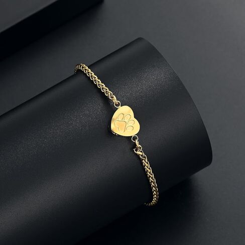 Heart Urn Bracelet for Ashes Pet Paw Cremation Bracelet for Pets Ashes Dog Memorial Bracelet for Ashes Paw Print Cremation Bangle Jewelry Urn Bracelet for Women in Saudi Arabia