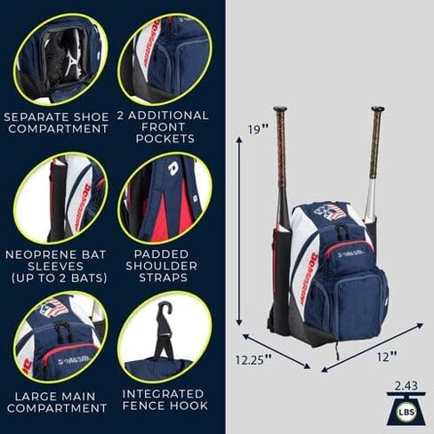 حقيبة ظهر بيسبول DeMarini Voodoo OG - كحلي in Saudi Arabia