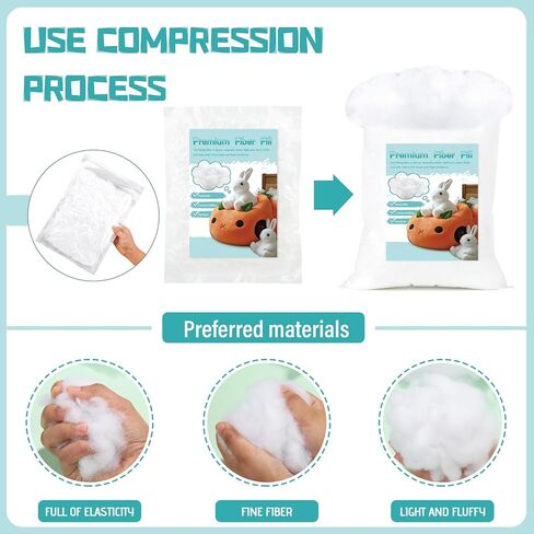 حشوة ديركي، حشوة ألياف 75 جم/2.64 أونصة، حشوة للكروشيه، حشوة كروشيه، حشوة ألياف البوليستر in Kuwait