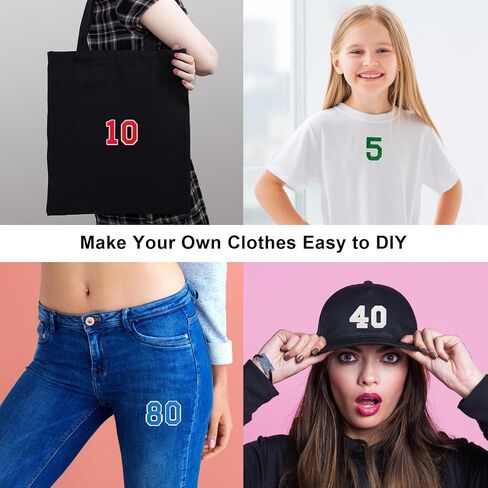 40 Pcs Iron on Numbers Patches, Black Embroidery Number Patches with Ironed Adhesive, 4 Sets Numbers 0-9 Applique for Clothes Backpack Fabric Jeans Hats Jersey Dress Shoes Bags in Saudi Arabia