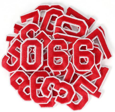 40 Pcs Iron on Numbers Patches, Black Embroidery Number Patches with Ironed Adhesive, 4 Sets Numbers 0-9 Applique for Clothes Backpack Fabric Jeans Hats Jersey Dress Shoes Bags in Saudi Arabia