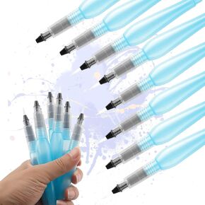 8PCS Watercolour Brush Pen, Refillable Water Brush Pens for Paint, Watercolor Paint Pen for Artist, Painting, Calligraphy, Water Soluble Colored Pencil for All Water Soluble Pigment Media