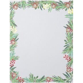Gartner Studios Bells and Greens Holiday Stationery Paper - 40 Count
