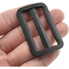 1.5 Inch Tri Glides Slides Clips Buckles Gripping Knurled Edge No Slipping Solid 4 Pack for Collars Aprons Sling Bag Adjustable Straps Belt Big Slots No Sharp Edges No Sewing