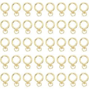 40 Pcs Round Spring Snap Hooks Clip Set DIY Accessories O Rings Buckles Clips for Bags Purses Keychain with Fixed Eyelet