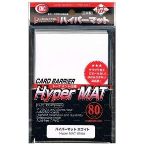 KMC Full Size Hyper Matte Sleeves (80-Pack), White, Standard Size, Fits MtG, Weiss, Pokemon