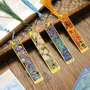 Aromoty 3 Pieces Metal Bookmarks with Pendant, Unique Cute Flower Butterfly Seasonal Themd Aesthetic Hollow Book Markers, Christmas Gifts for Women Reading Girls Teacher Readers Book Lover Accessories