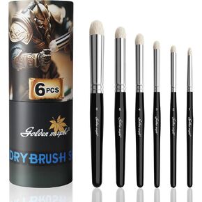 Golden Maple Dry Brush Miniature Painting Drybrush Set - 6PC Professional Modellers Miniature Paint Brushes for 40k, DND Miniatures, Citadel, Scale Model, Enamel & Fantasy Figurines Painting