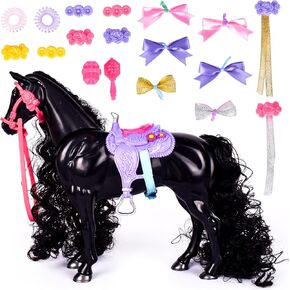 Sunny Days Entertainment, LLC. Glam-R-Ranch Raven Dream - Horse Toy with Accessories