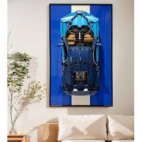 Display Wall Mount for Lego Bugatti Chiron 42083, Unique Decorative Metal Frame Display Wall Board for Lego Car Wall Mount - Ideal Gifts for Lego Lovers,Size:29.5x17.7 in