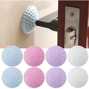 Door Stopper Wall Protector Set, 8 Pieces of Rubber Knob, Round Wall Shield Cushion，Self Adhesive Door Handle Bumper Guard Stopper Rubber Stop
