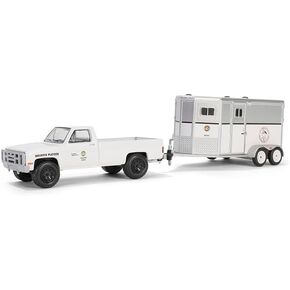 Hitch & Tow Series 31-32310-C - 1987 Chevy C20 - LAPD Search & Rescue Mounted Platoon with Horse Trailer 1/64 Scale Diecast