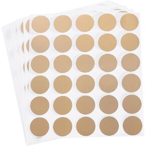 Juvale 510 Pack Scratch-Off Stickers, 1-Inch Round Self-Adhesive, Peel and Stick DIY Labels for Small Business Promotions, Wedding Games, Fundraisers (Gold)