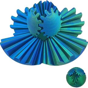 Gear Ball - GearSphere - The Steampunk Whirling Wonder Fidget-3D Printed Gear Ball Spin Ball - Fidget Toys for Adults Kids - Stress Ball Fidget Ball - Fidget Toys for Anxiety Relaxing …