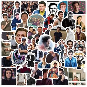 Tom Holland Stickers 63pcs Decals Aesthetic Waterproof Vinyl Pack Stickers for Water Bottle Laptop Cup Adults Phone Skateboard DIY Party