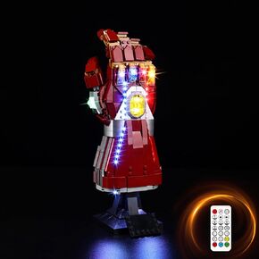 BrickSoul Led Light Kit for Lego 76223 Marvel Nano Gauntlet, Compatible with 76223 Lego Light Kit, Light Up Your Legos - NO Lego Blocks Set (RC Version)