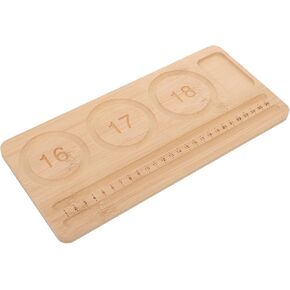 EXCEART Bead Board Beads Bracelets Jewelry Design Board Tray Bead Design Trays Bead Board Bracelet Beading Board Tray Jewelry DIY Beading Board Wood Jewelry Plate Accessories