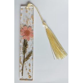 5.5x1 inch Flower Handmade Bookmark Resin Floral with Dried Flowers… (Pink Daisy)