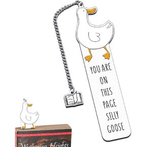 Funny Bookmarks for Kids, Booktok Accessories, Book Lover Gifts, Reading List Bookmark, Reading Accessories, Book Lovers Gifts, Goose Gifts for Women, Reading Gifts for Readers Bookworm Book Nerd