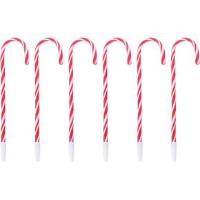6pcs Christmas Cane Pen Blue Lollipops Candy Gel Pens for Stocking Filler Xmas Press Type Pen Holiday Scented Pen Plastic Xmas Pens for Festival Writing Pen Set