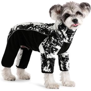 Petquares Fleece Dog Coat-Pullover Full Body Warm Dog Jumpsuit with Legs, Soft Pet Windproof Jacket for Small Dogs, Dog Bodysuit
