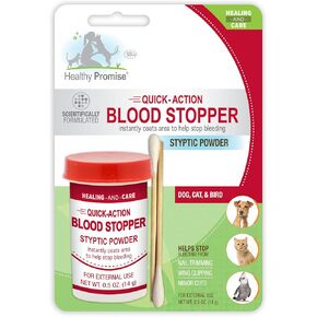 Four Paws Healthy Promise Quick Action Blood Stopper Styptic Powder for Dogs & Cats, 0.5 Ounces (Pack of 1)