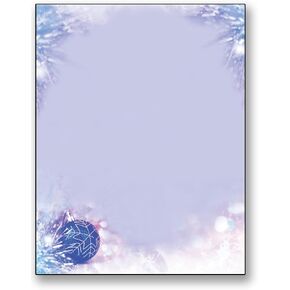 Holiday Sparkle Stationery Paper - 50 Sheets Letterhead for Winter & Holiday Events